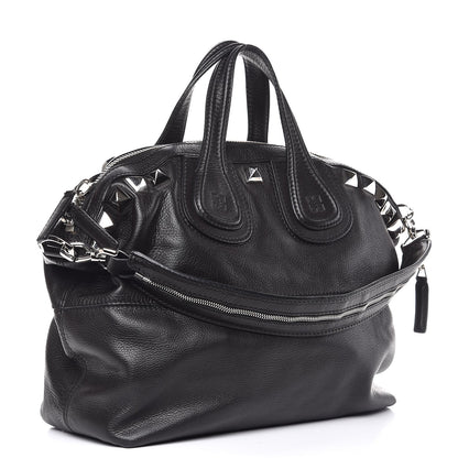 Givenchy Waxy Grained Calfskin Studded Medium Nightingale Black 4 of 13