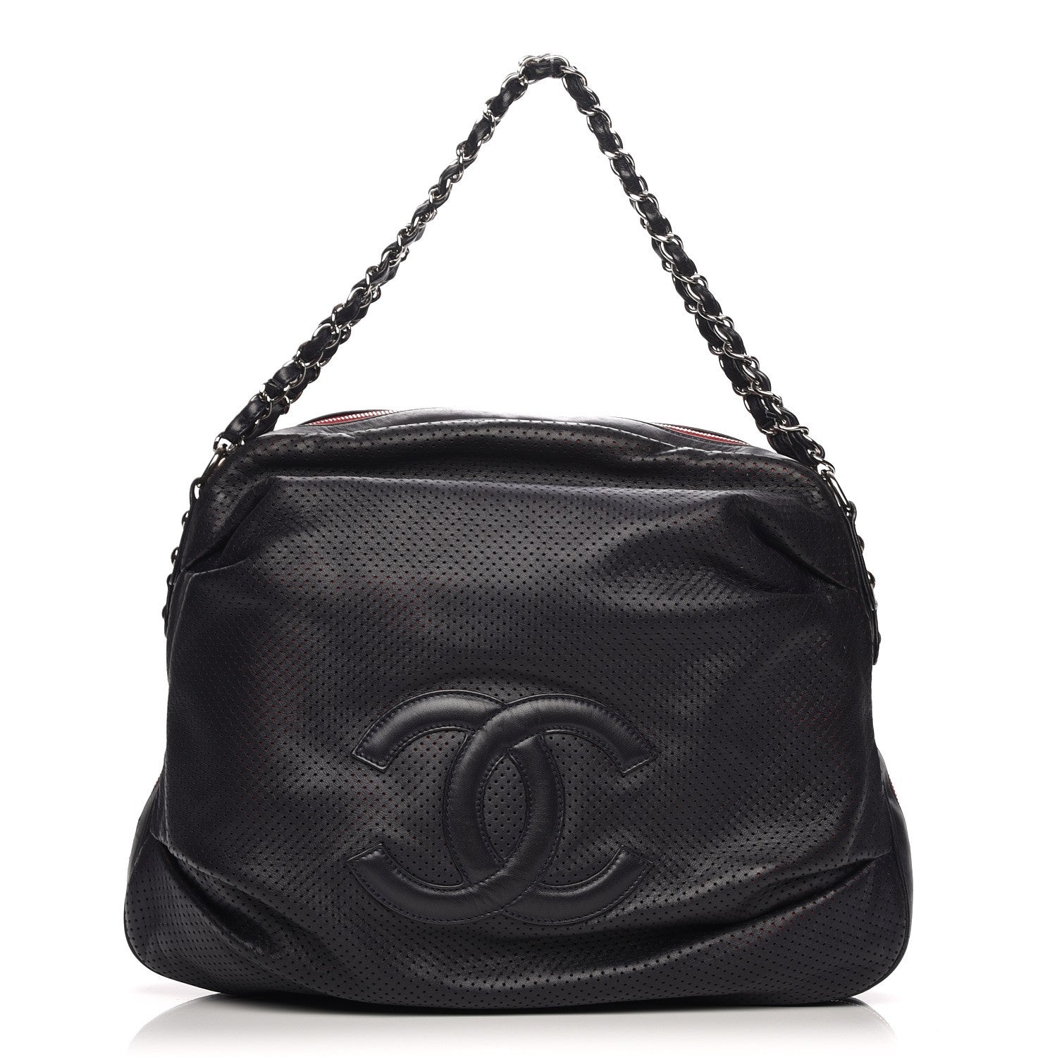 Chanel Perforated Lambskin Baseball Spirit Ligne Bag Navy 1 of 10