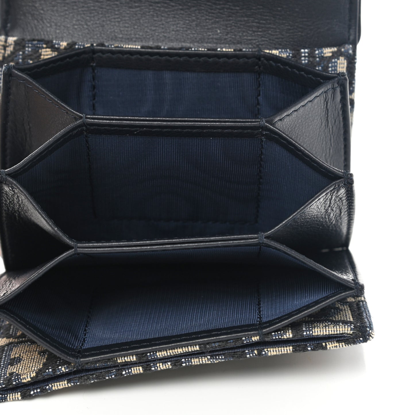 Oblique Saddle Card Holder Blue