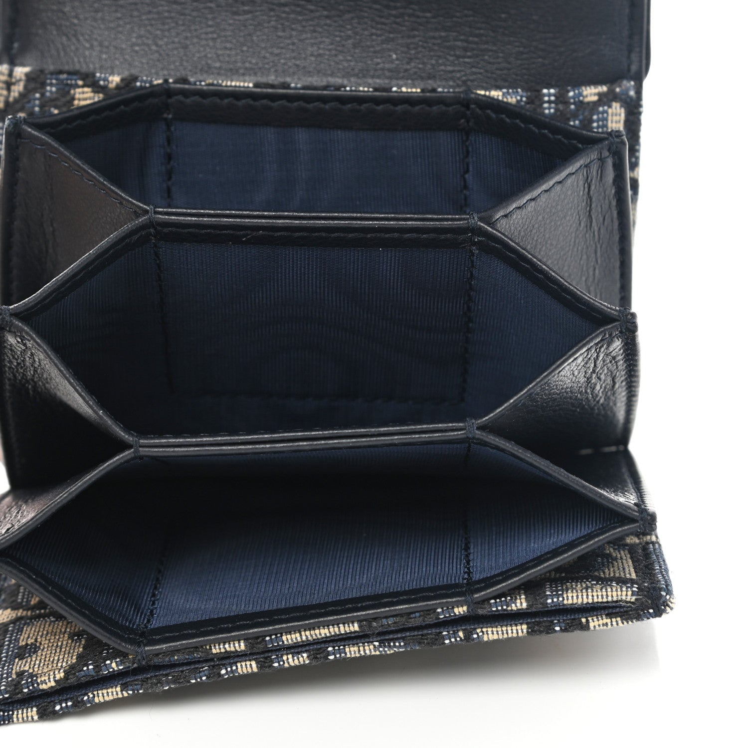 Christian Dior Oblique Saddle Card Holder Blue 5 of 9