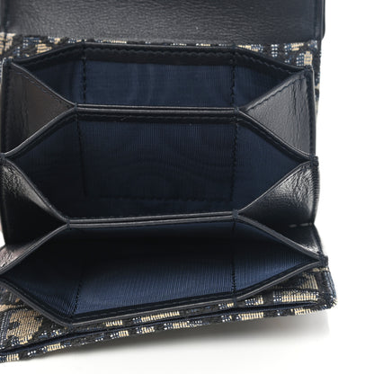 Christian Dior Oblique Saddle Card Holder Blue 5 of 9