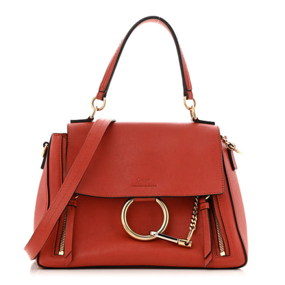 Chloe Calfskin Small Faye Day Shoulder Bag Dahlia Red 1 of 14
