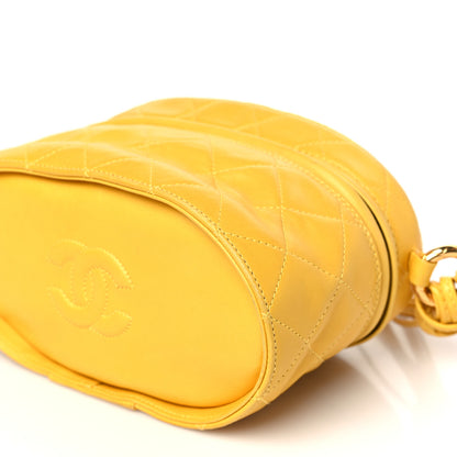 Chanel Lambskin Quilted Tassel Shoulder Bag Yellow 10 of 12