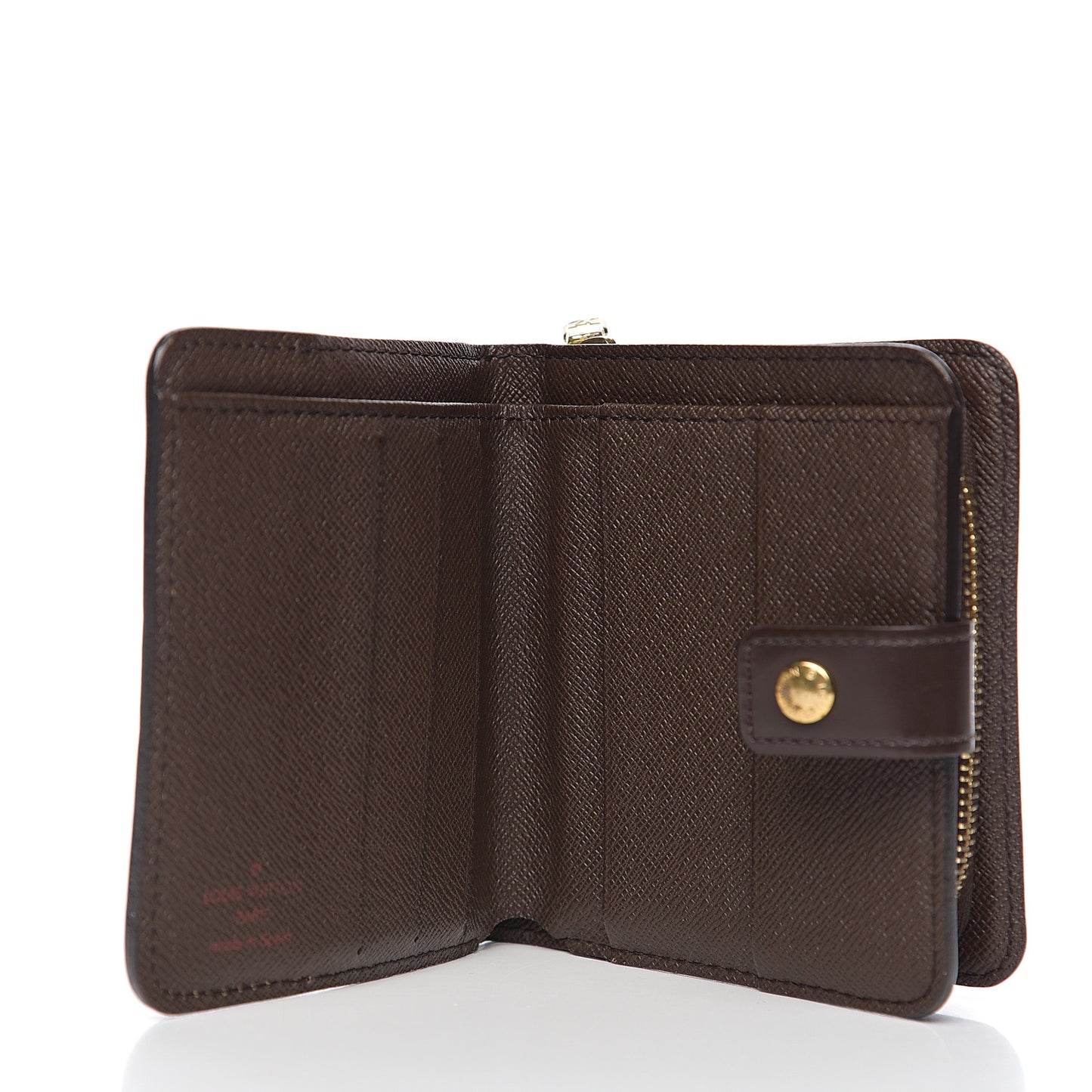 Damier Ebene Zippe Zipped Compact Wallet