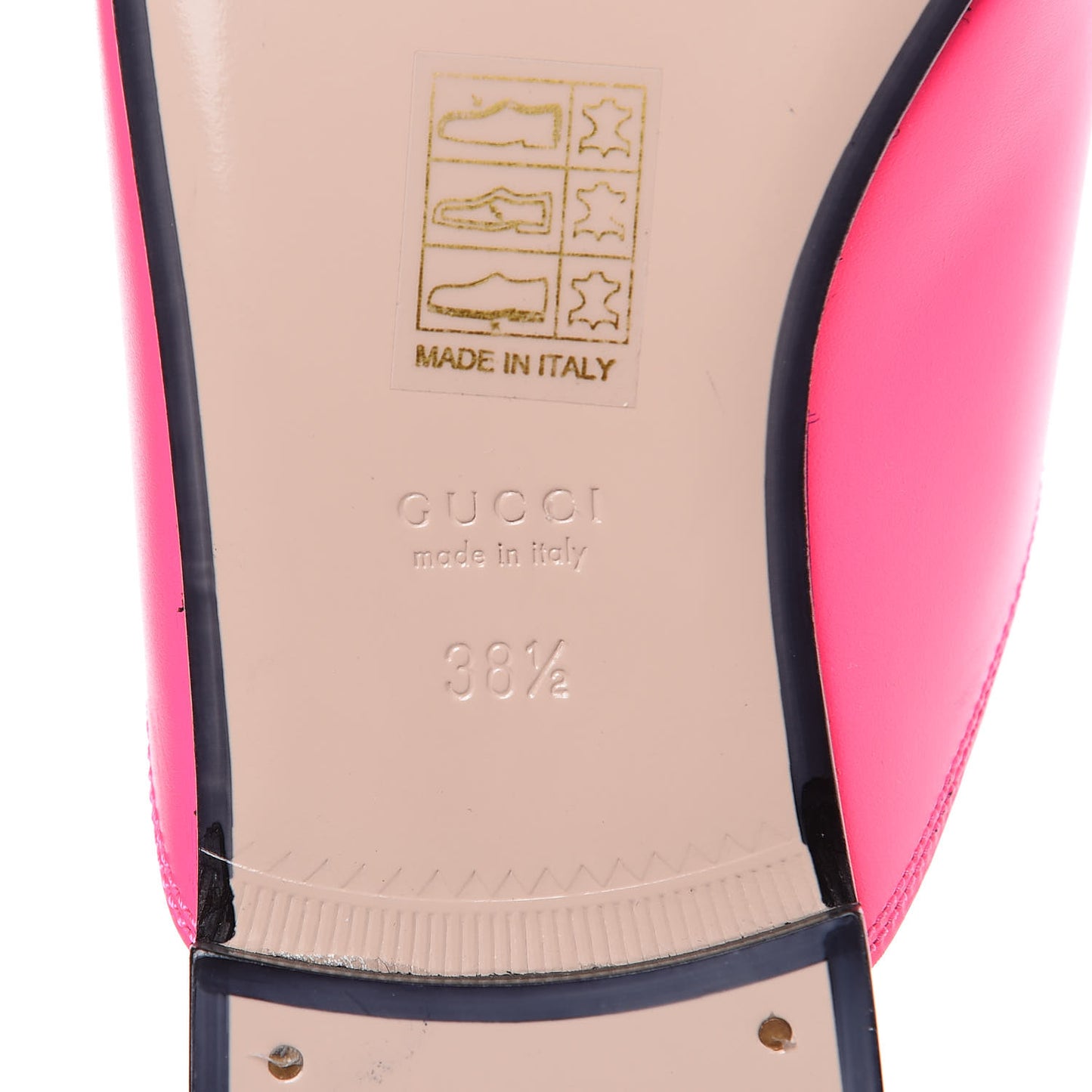 Calfskin Womens Princetown Slippers 38.5 Fuxia Fluo