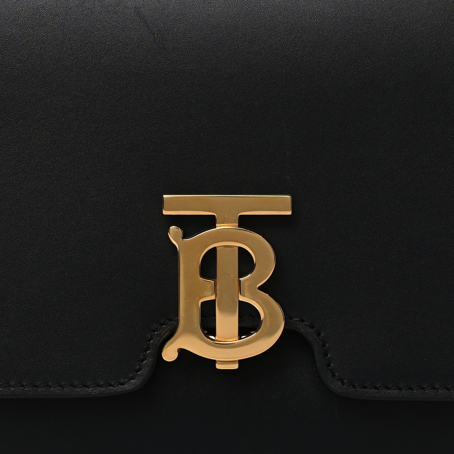 Burberry Calfskin Medium TB Bag Black 7 of 9