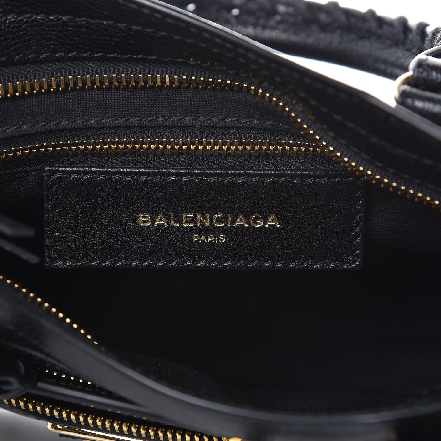 Balenciaga Chevre Gold Metallic Edge Hardware Mini City Black 6 of 7