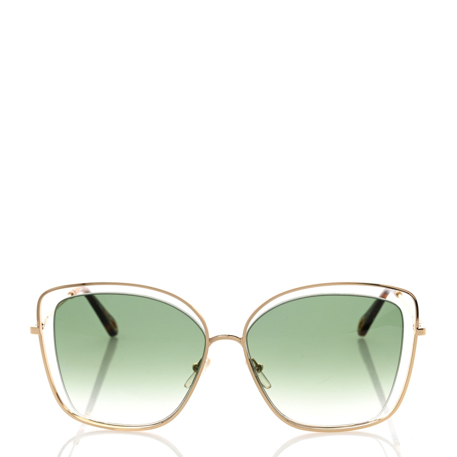 Chloe Poppy Cutout Square Sunglasses CE133S Havana Brown 2 of 7