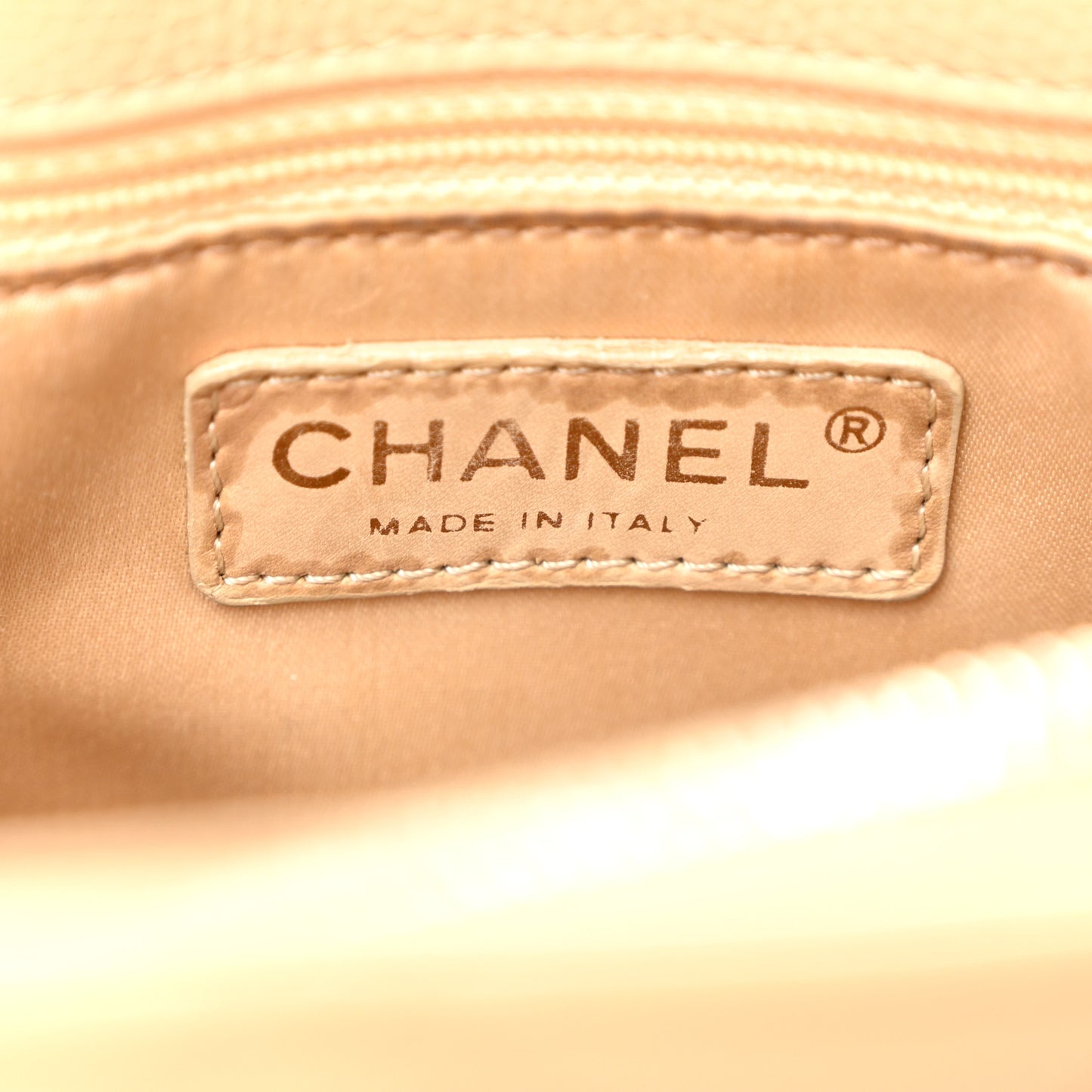 Caviar Quilted Grand Shopping Tote GST Beige Clair