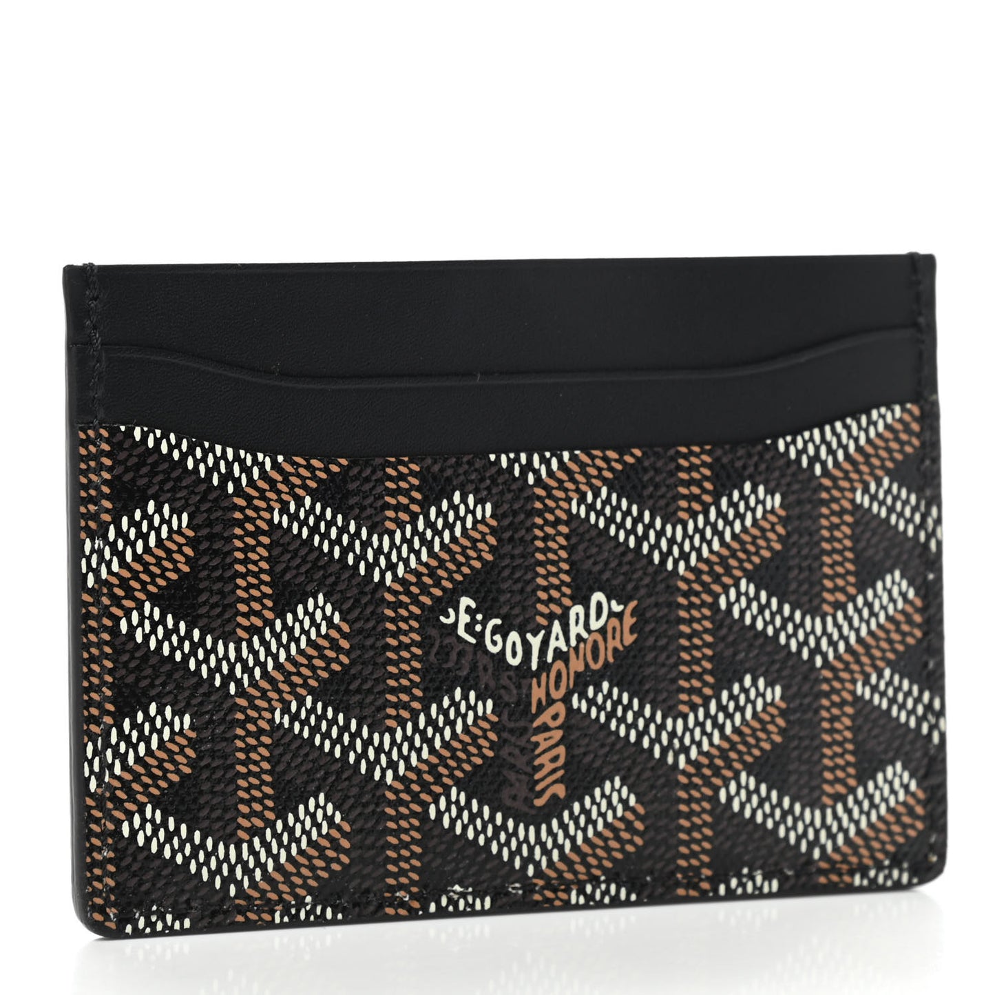 Goyardine Saint Sulpice Card Holder Black