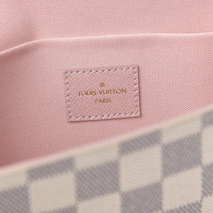 Louis Vuitton Damier Azur Pochette Felicie Chain Wallet Rose Ballerine 6 of 12