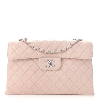 Chanel Lambskin Quilted Jumbo Chanel by 4 Flap Light Beige 1 of 15