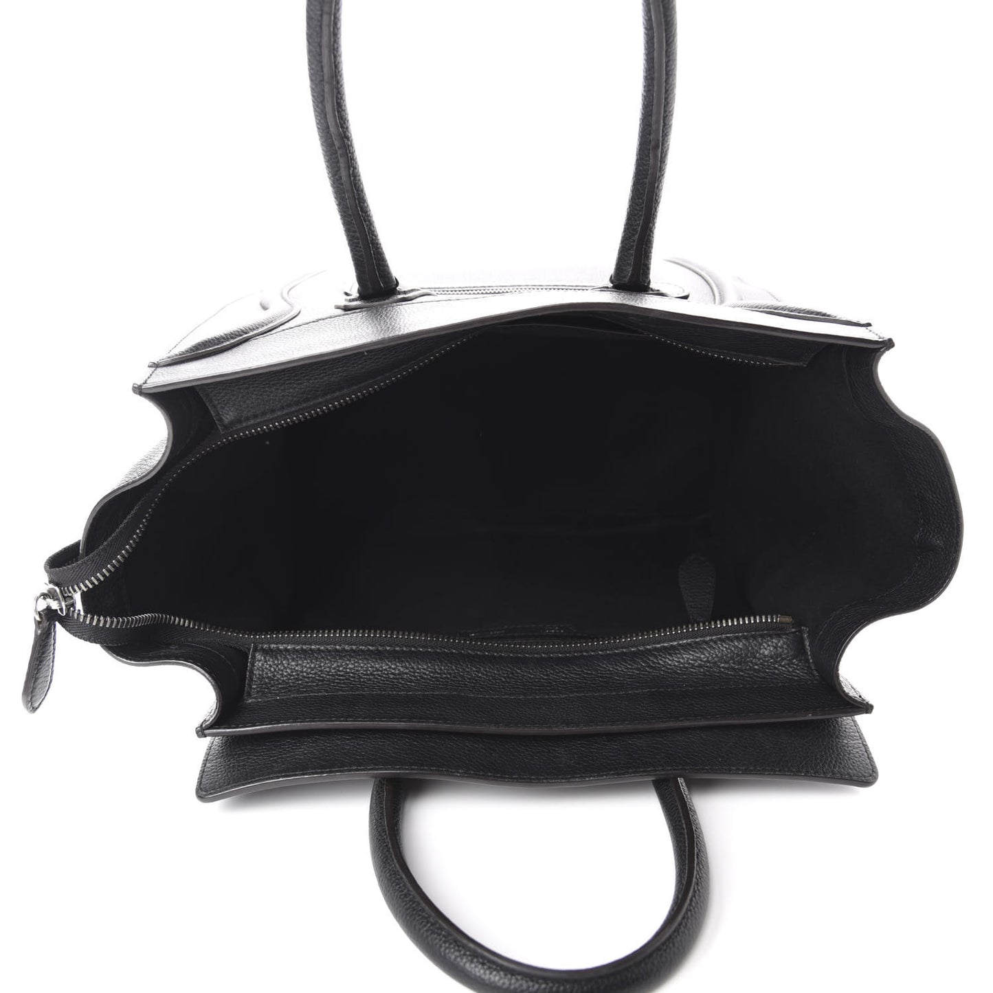 Drummed Calfskin Mini Luggage Black