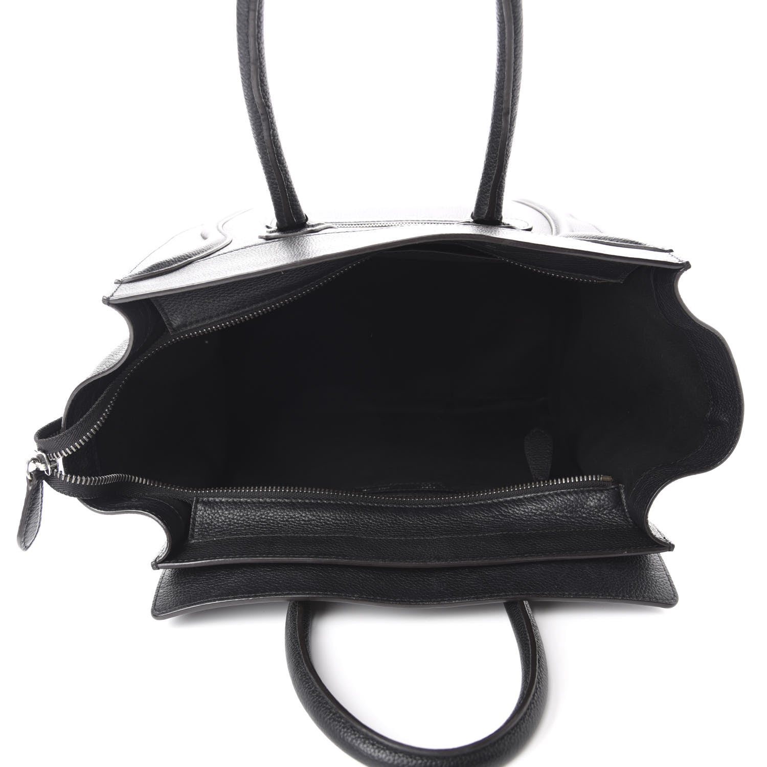 Celine Drummed Calfskin Mini Luggage Black 5 of 10