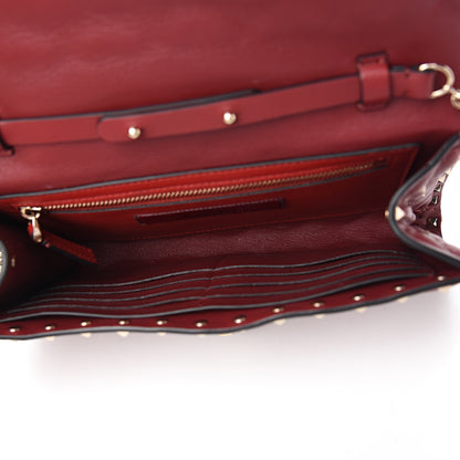 Valentino Garavani Nappa Rockstud Spike Wallet on Chain Rubino 4 of 8