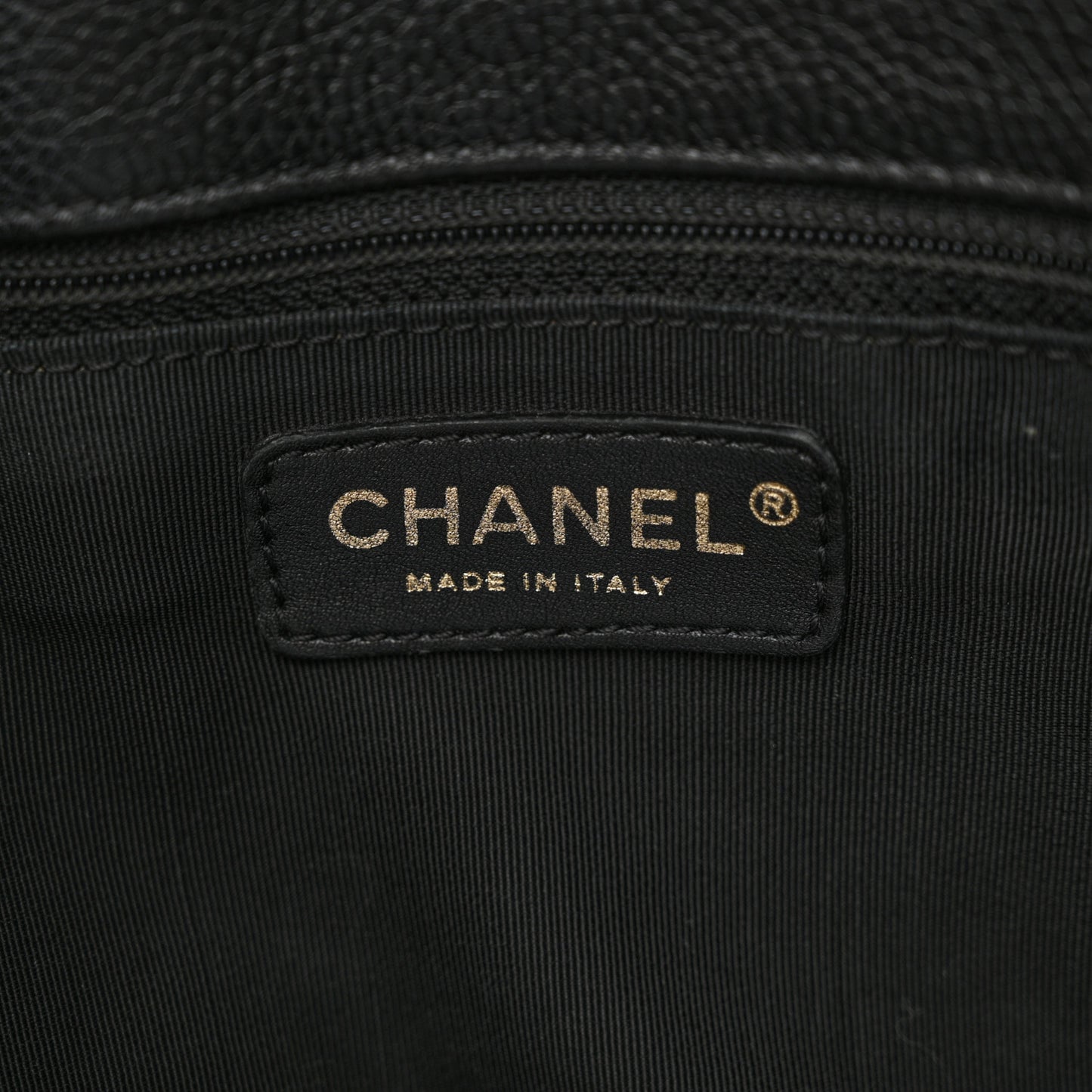 Calfskin Cerf Executive Shopper Tote Black
