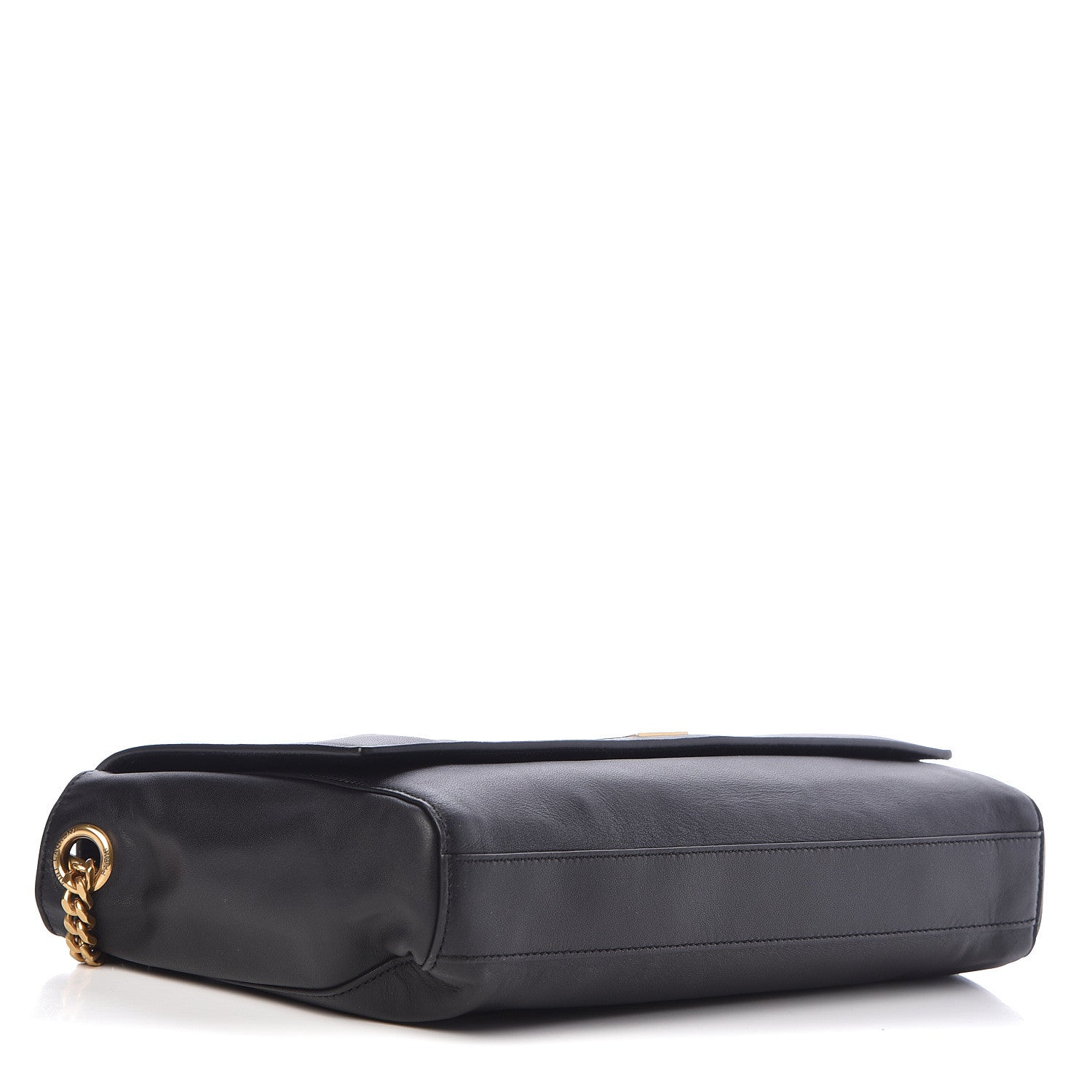 Saint Laurent Smooth Calfskin Suede Medium Reversible Monogram Kate Satchel Black 8 of 19