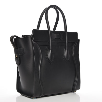 Celine Smooth Calfskin Micro Luggage Black 3 of 6