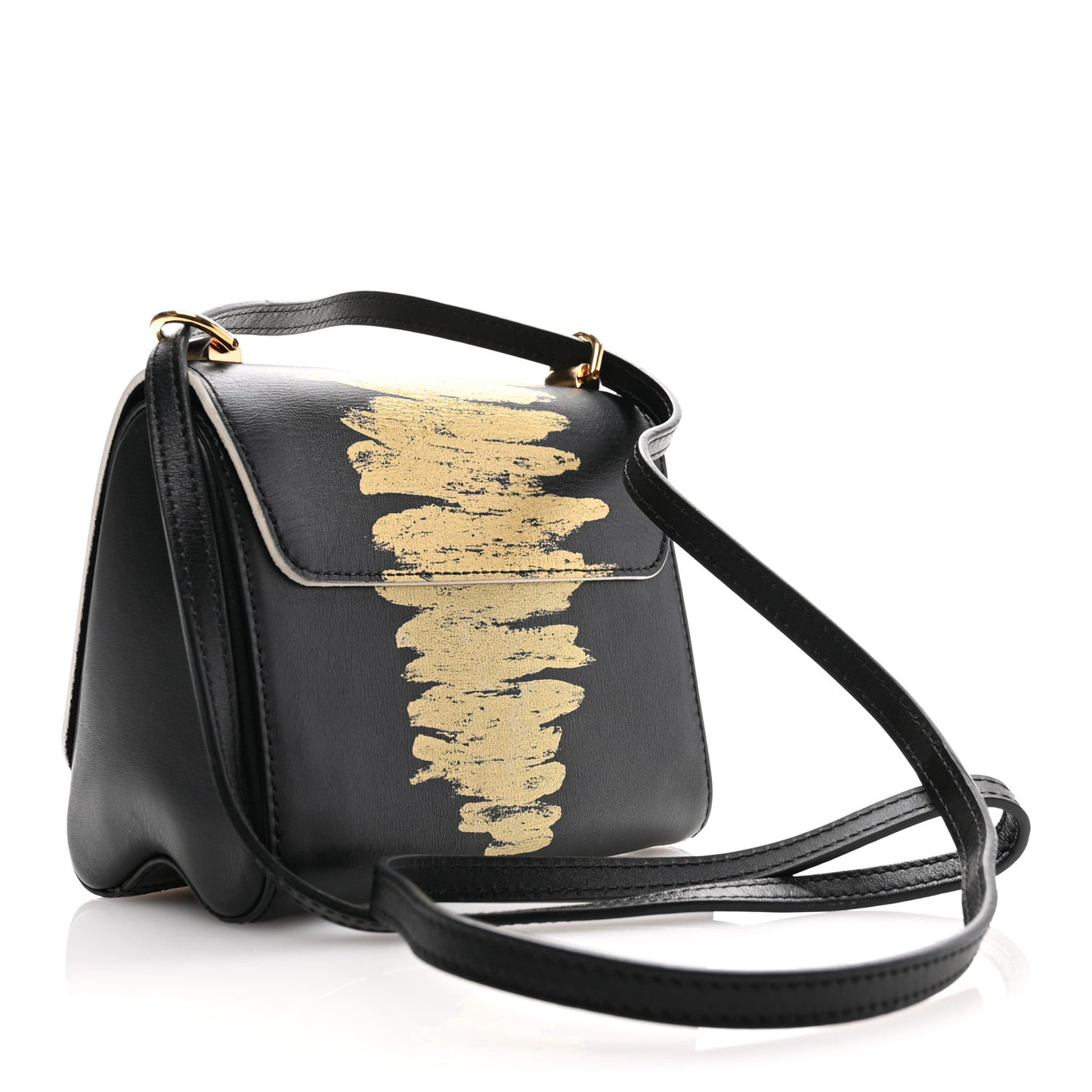 Calfskin Twist Shoulder Bag PM Light Gold