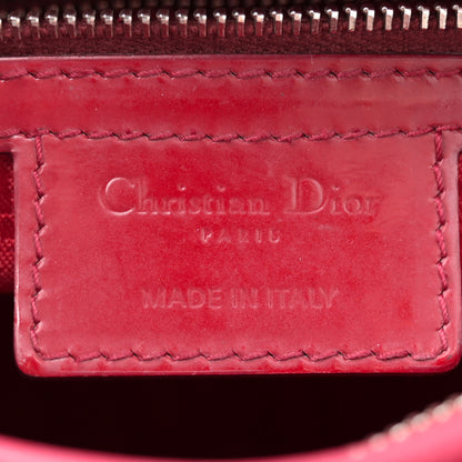 Christian Dior Patent Cannage Medium Lady Dior Red 6 of 13