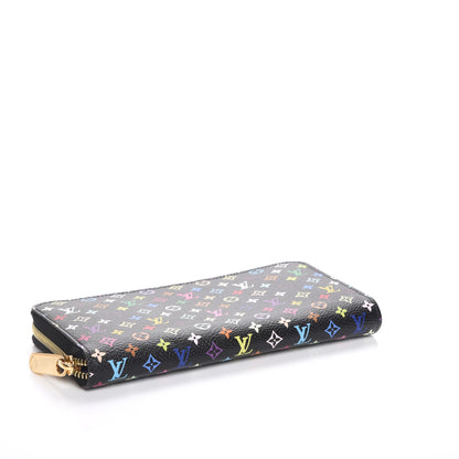 Louis Vuitton Monogram Multicolor Zippy Wallet Black Violet 4 of 7