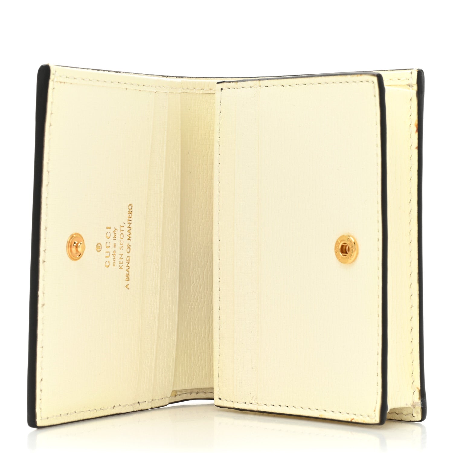 Gucci X KEN SCOTT New Shangai Calfskin Jardin D'Avril Floral Print Horsebit 1955 Card Case Wallet Ivory Pink 5 of 15