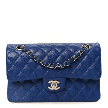 Chanel Caviar Quilted Small Double Flap Blue 1 of 11
