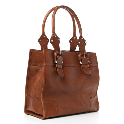 Burberry Grainy Calfskin Buckle Tote Brown 2 of 11