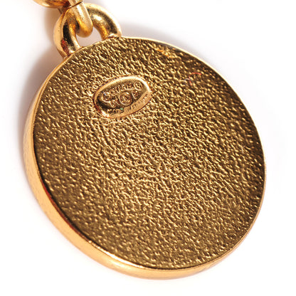 Chanel Enamel CC Star Drop Earrings Gold Peach 3 of 5