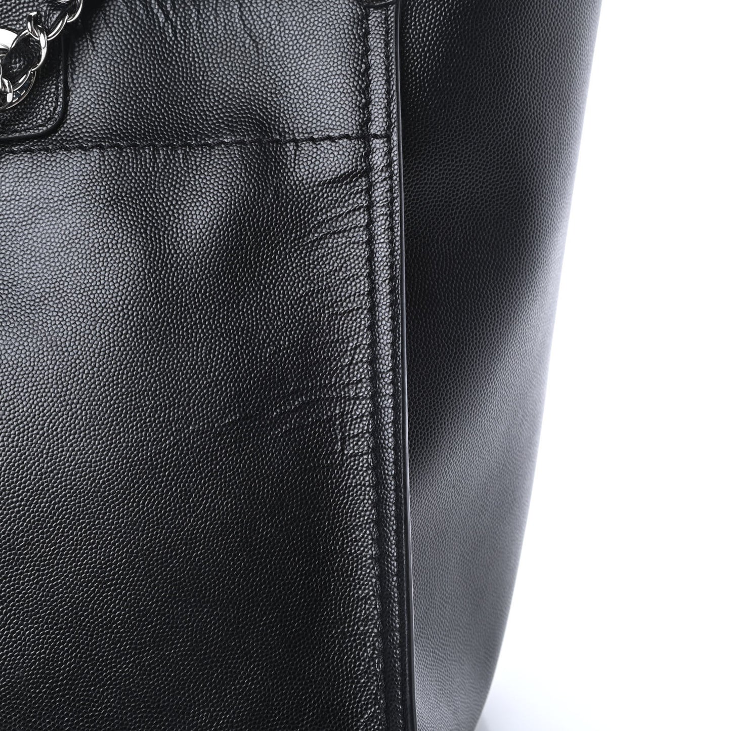 Caviar Medium Studded Deauville Tote Black