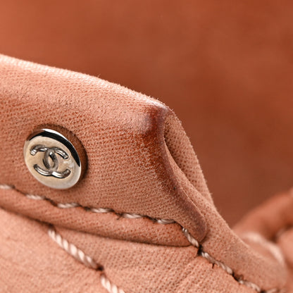 Chanel Iridescent Calfskin Quilted Small Sea Hit Tote Light Pink 15 of 16