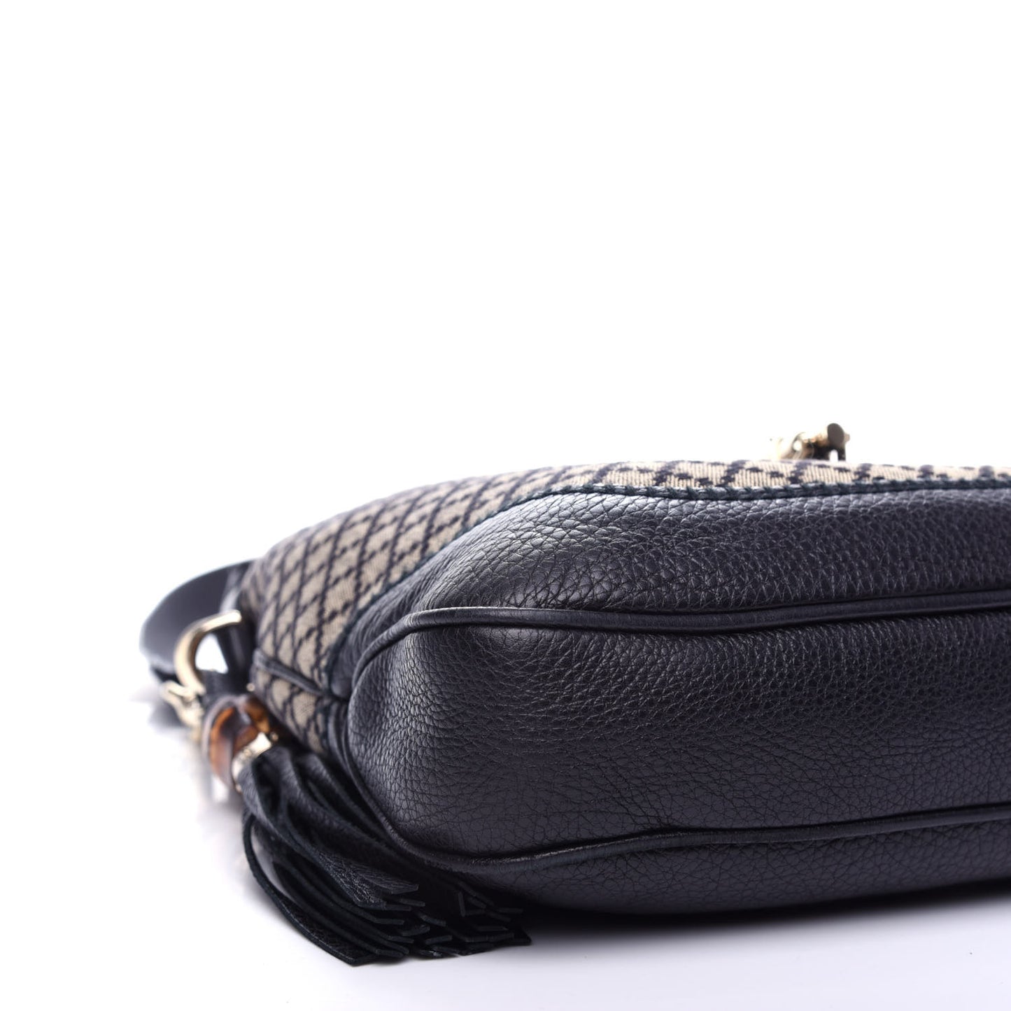Diamante Medium New Jackie Shoulder Bag Black