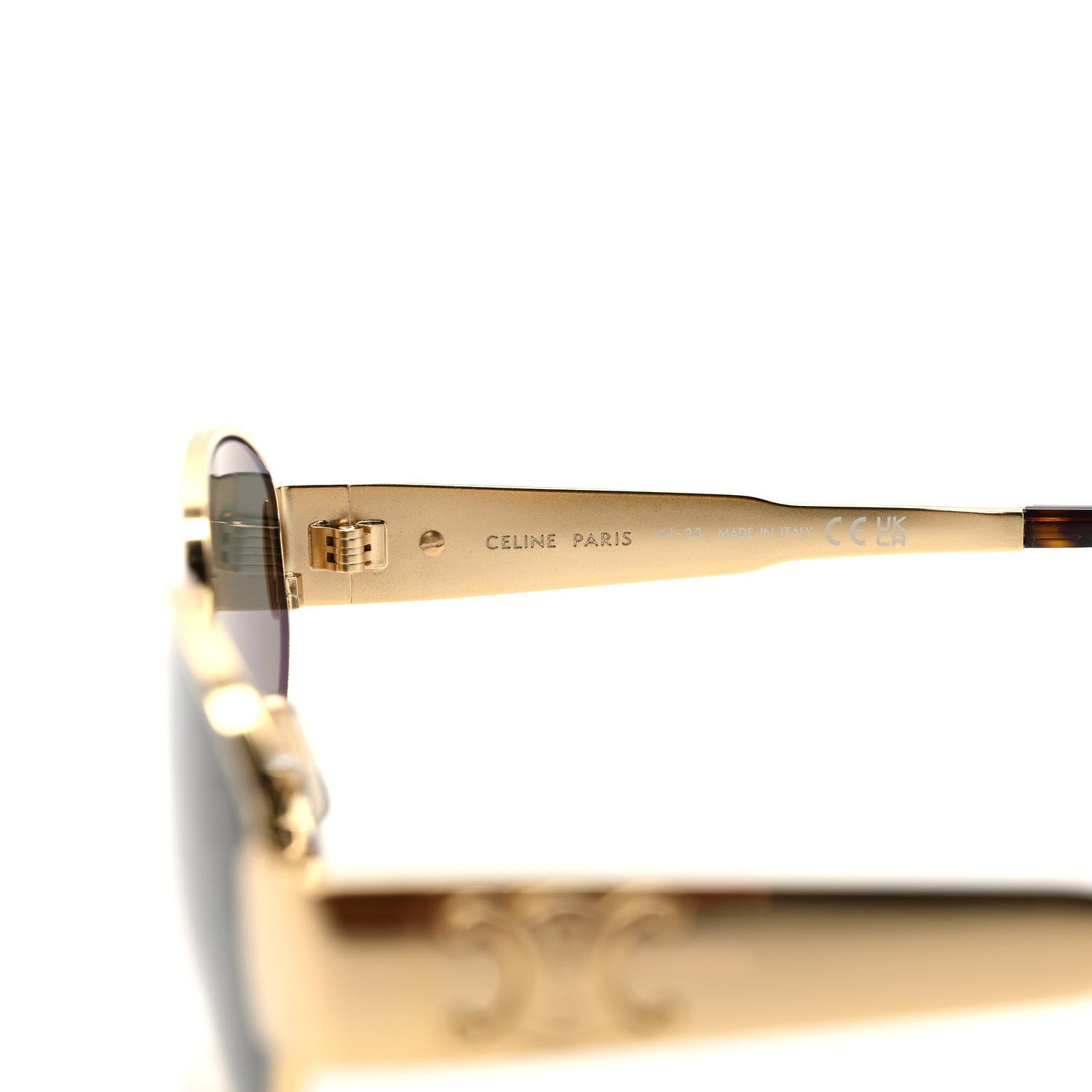 Celine Metal Triomphe 01 Sunglasses CL40235U Gold Green 5 of 7
