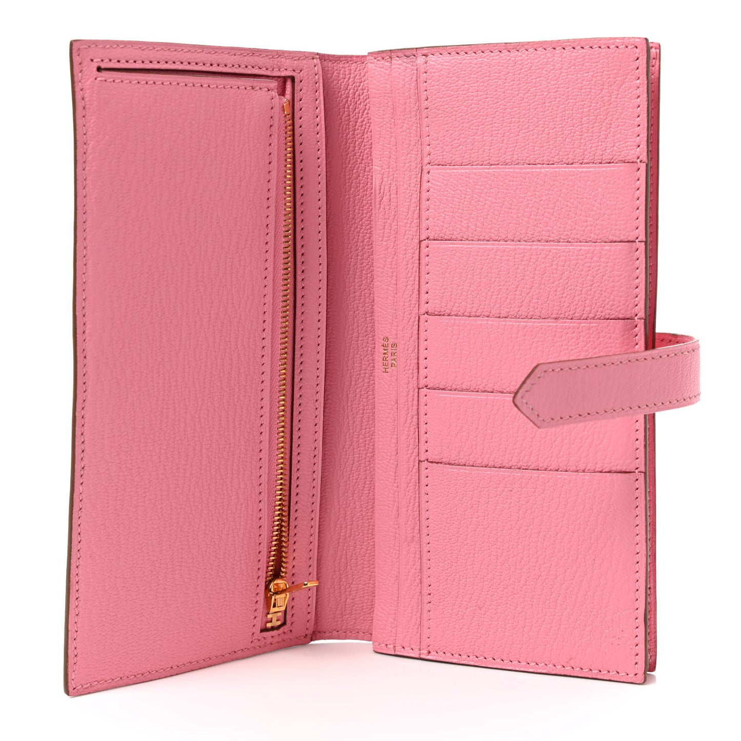 Chevre Mysore Bearn Gusset Wallet Rose Confetti