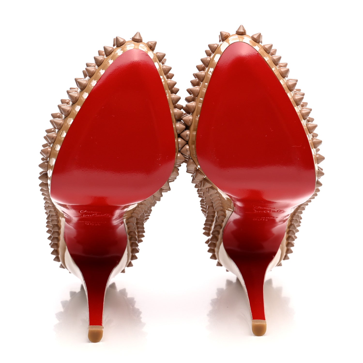 Christian Louboutin Patent Alti Spikes 140 Pumps 36.5 Nude 5 of 12