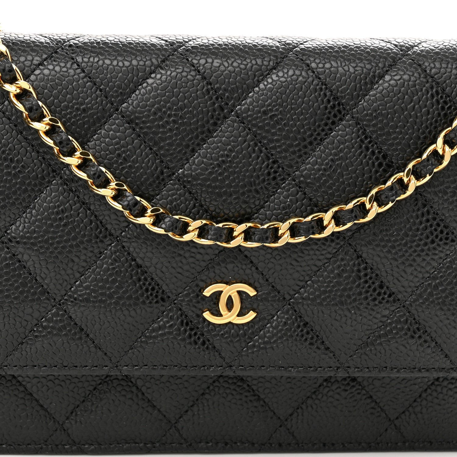 Chanel Caviar Quilted Wallet On Chain WOC Black 9 of 12