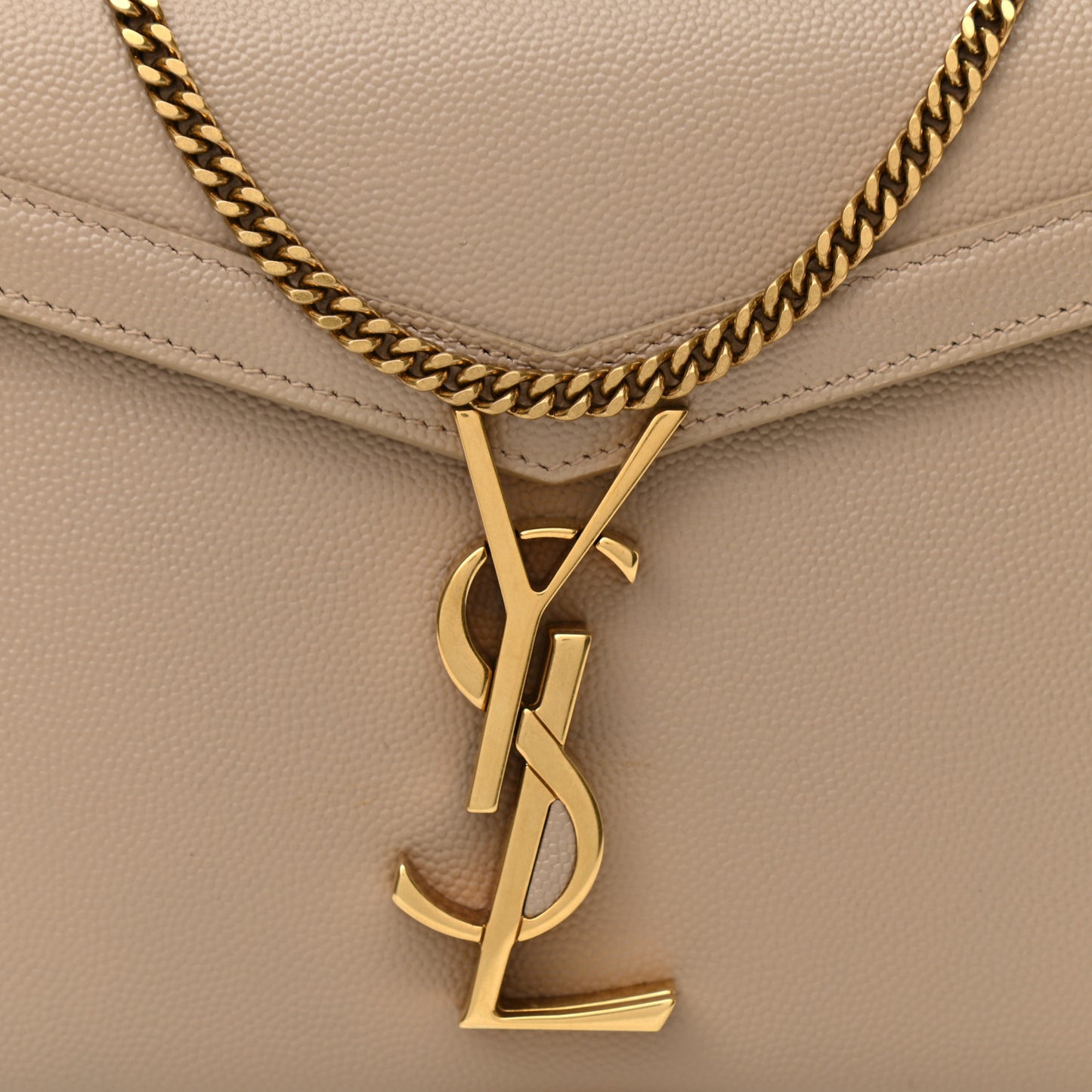 Grain De Poudre Monogram Cassandra Clasp Bag Beige