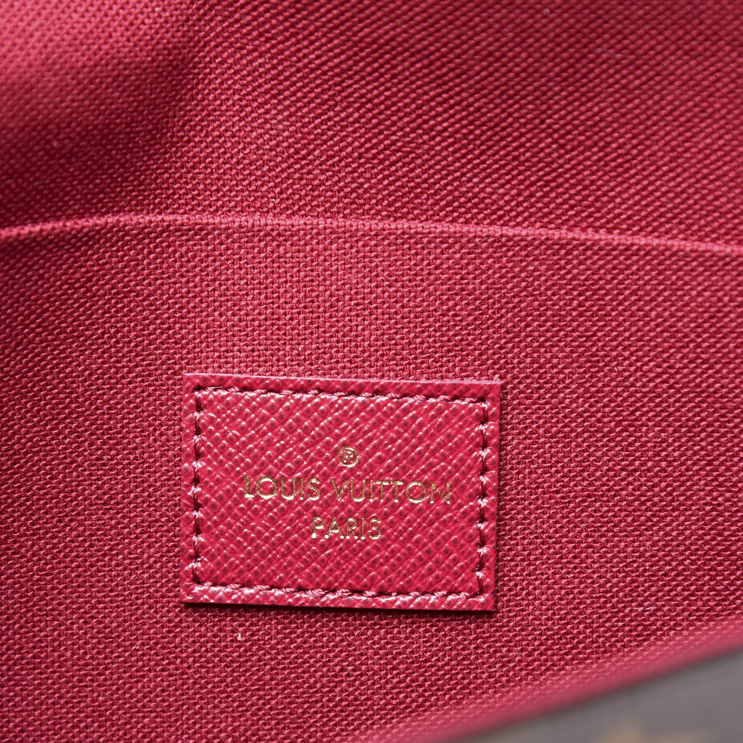 Monogram Pochette Felicie Chain Wallet Fuchsia