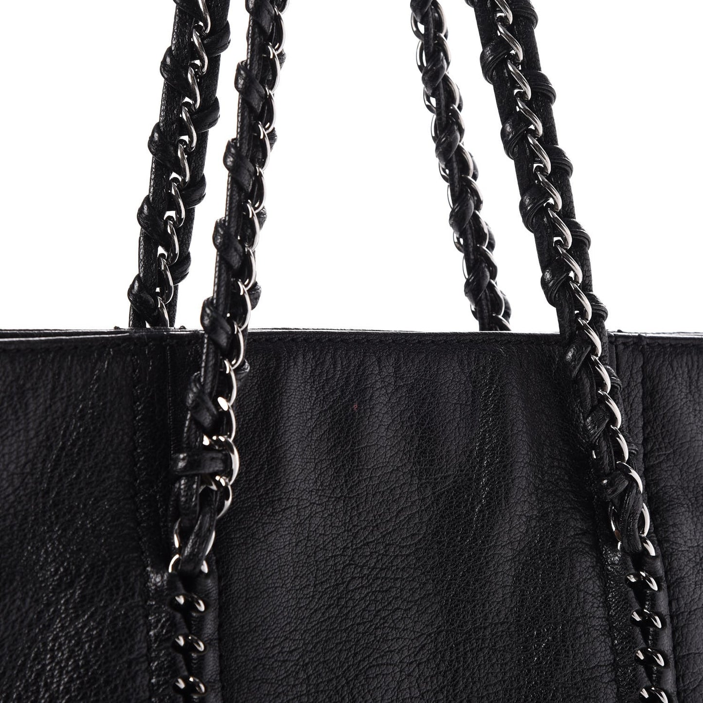 Deerskin Luxe Ligne North South Tote Black