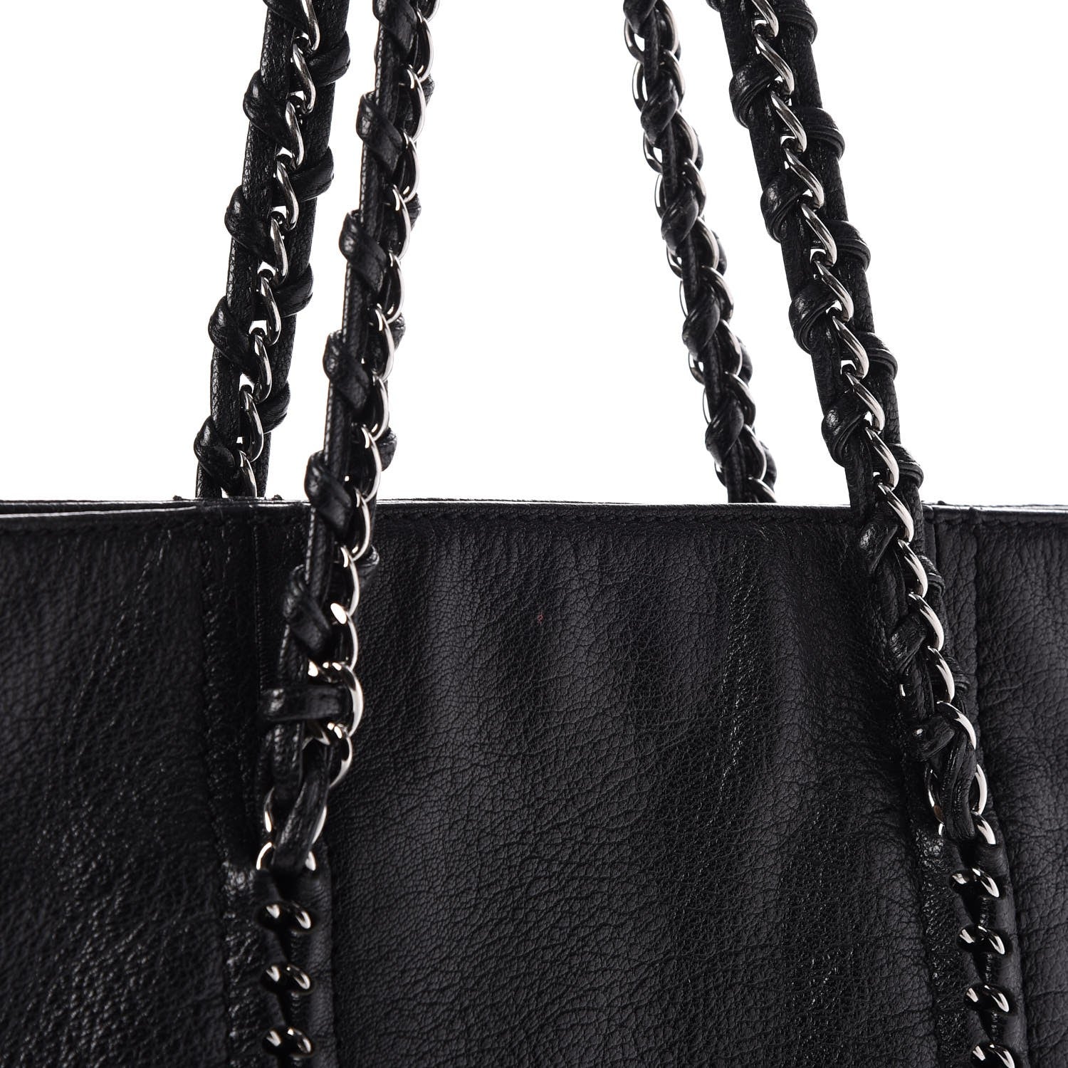 Chanel Deerskin Luxe Ligne North South Tote Black 10 of 15