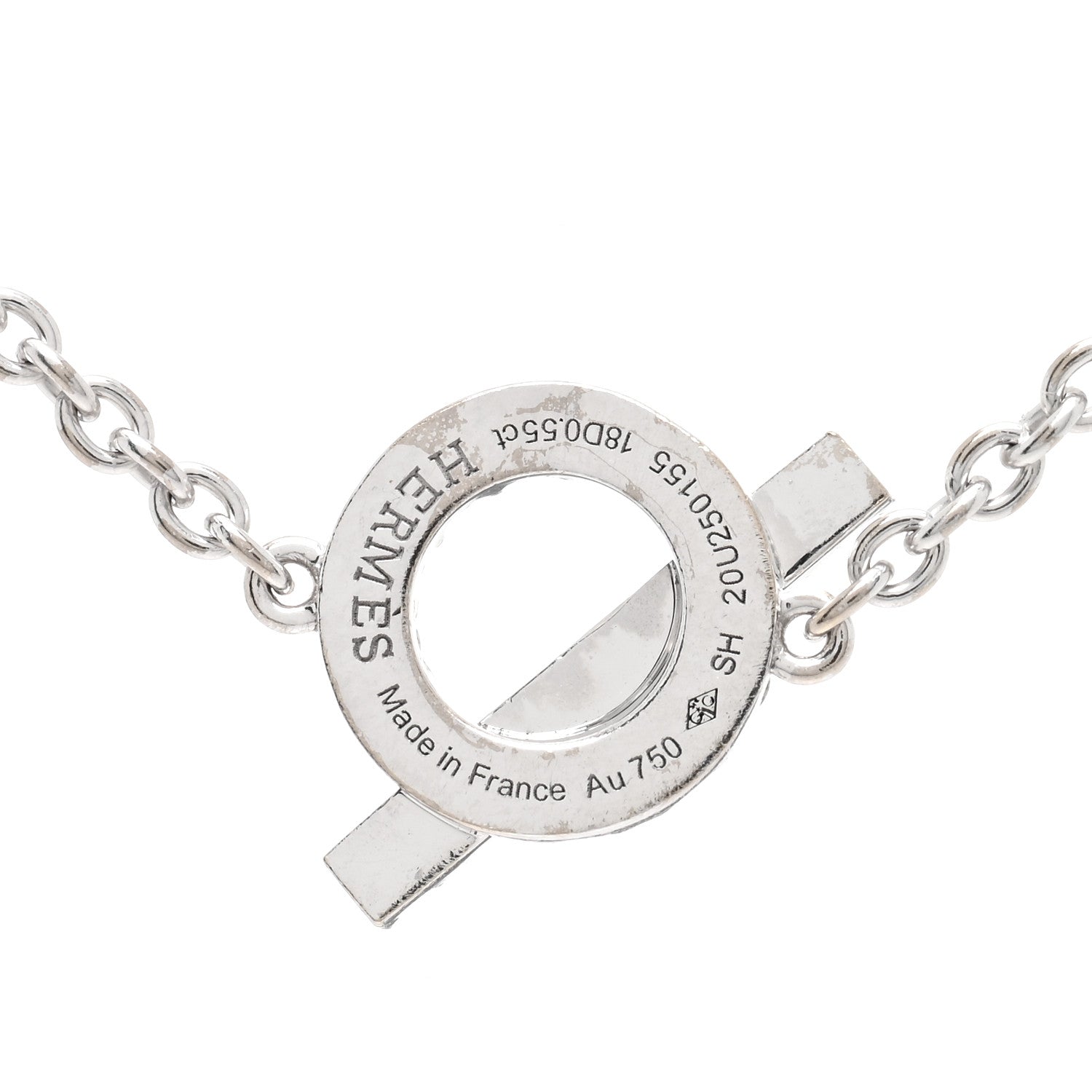 Hermes 18K White Gold Diamond Finesse Bracelet SH 4 of 4