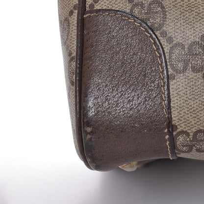 Gucci GG Plus Monogram Vintage Web Small Boston Dark Brown 19 of 25