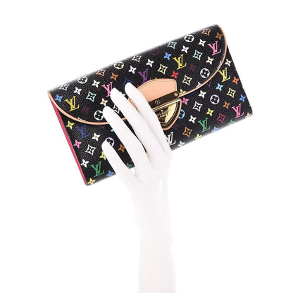 Louis Vuitton Monogram Multicolor Eugenie Wallet Black Grenade 2 of 7