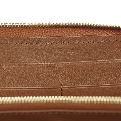 Celine Lambskin Large Zip Around Multifunction Wallet Black Tan 6 of 6