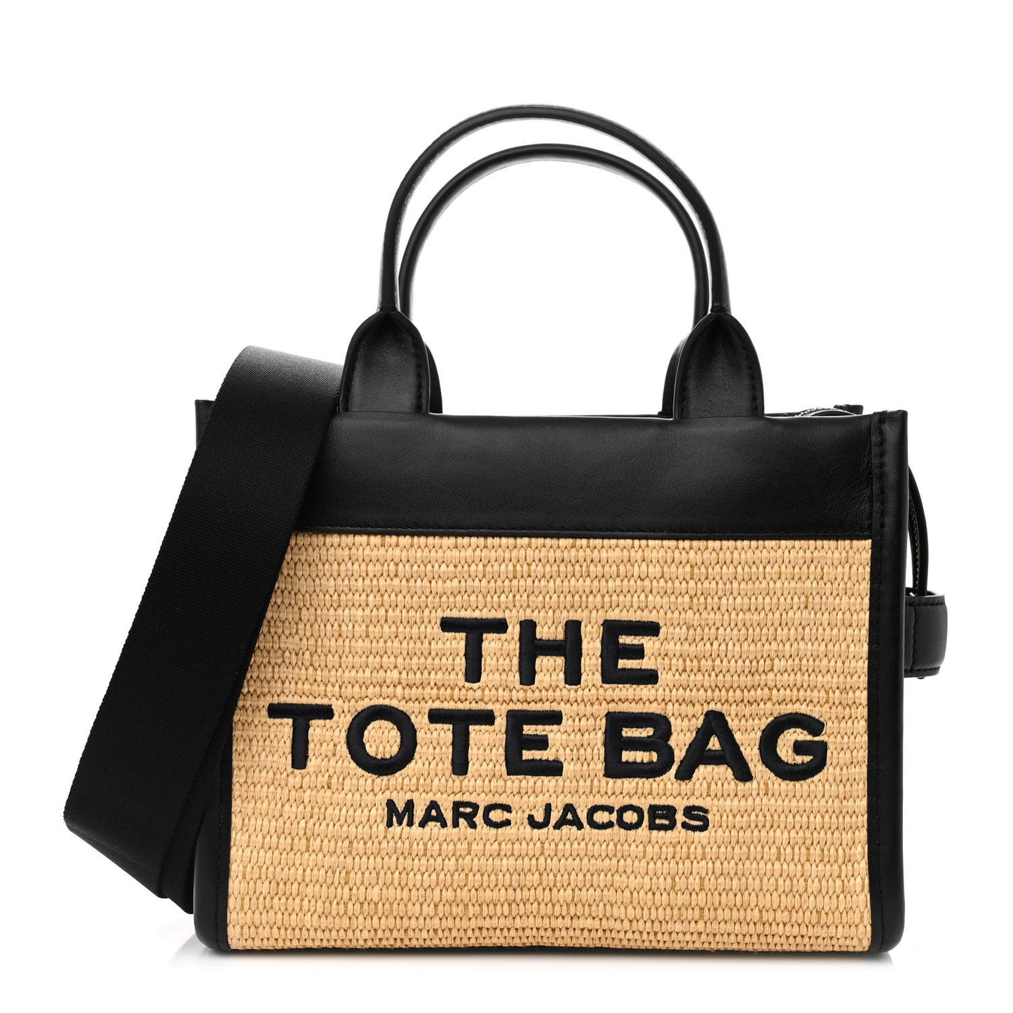 Calfskin Woven Straw Small The Tote Bag Natural