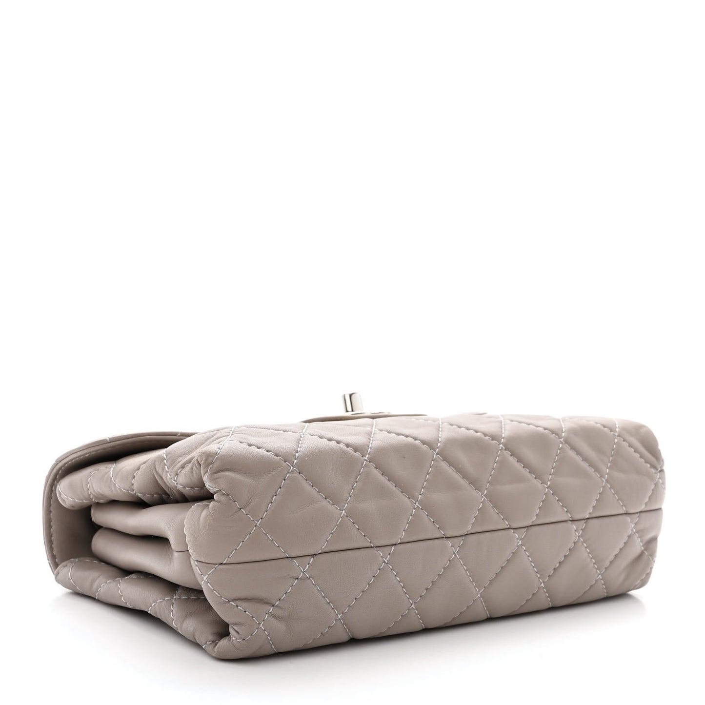 Lambskin Quilted Small Chanel 4 Flap Grey