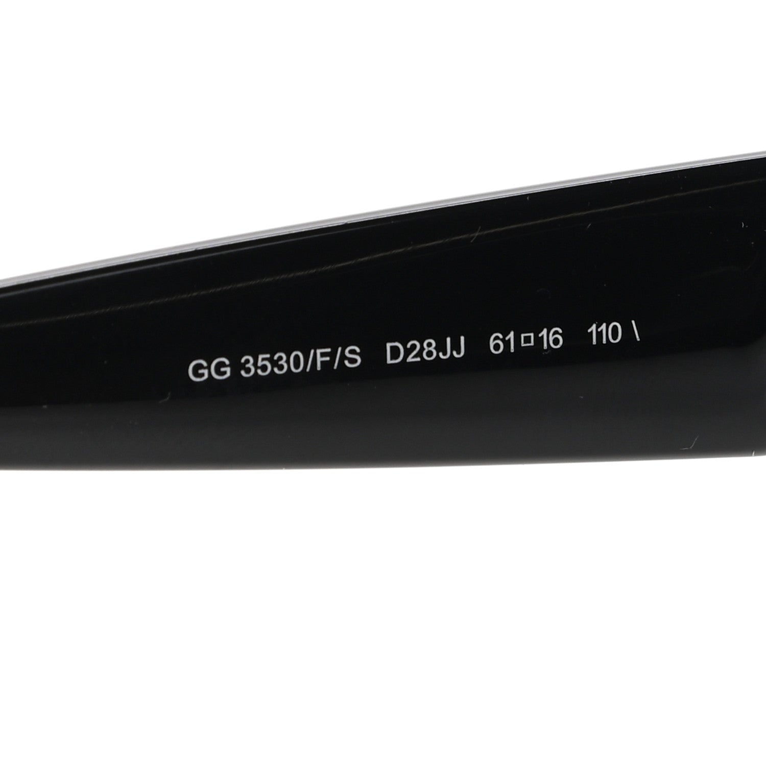 Gucci Round Frame Heart Sunglasses GG3530 Black 5 of 7