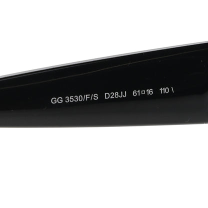 Gucci Round Frame Heart Sunglasses GG3530 Black 5 of 7