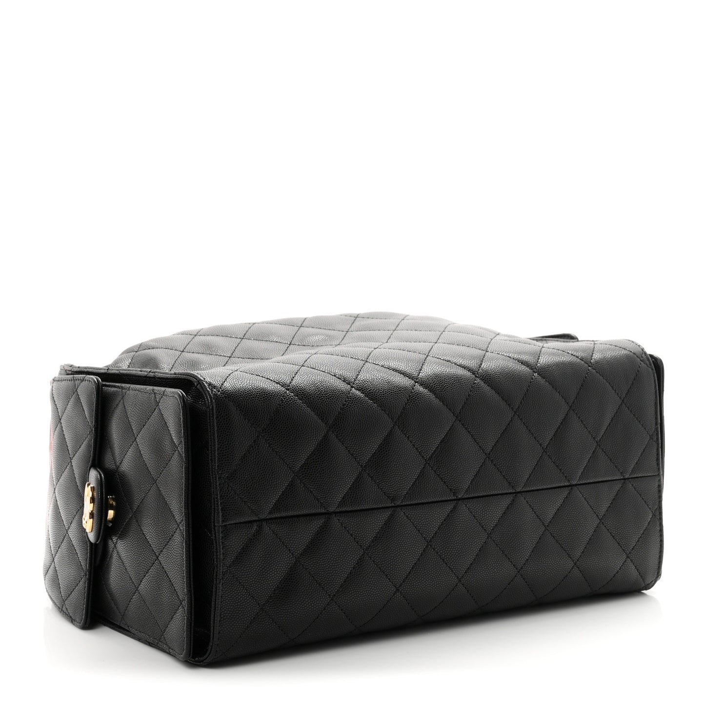 Caviar Quilted Medium Chanel 25 Handbag Black