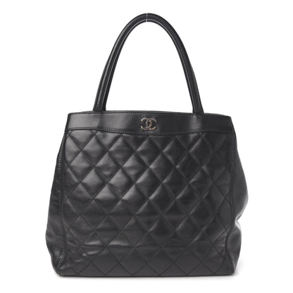 Chanel Lambskin Quilted Shopping Tote Black 1 of 10